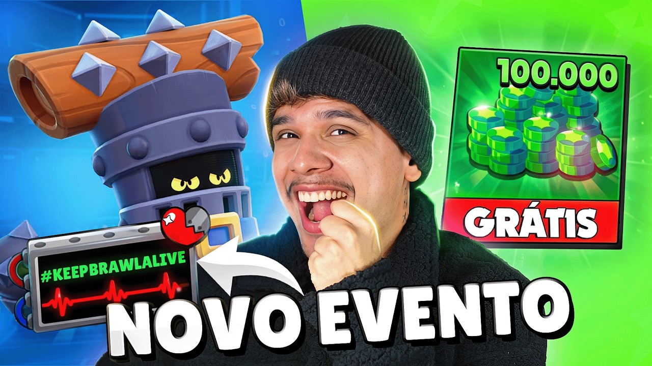 JOGUEI o NOVO EVENTO DO BRAWL STARS 😎 *100 MIL GEMAS, SKIN GR&Aacute;TIS e +*