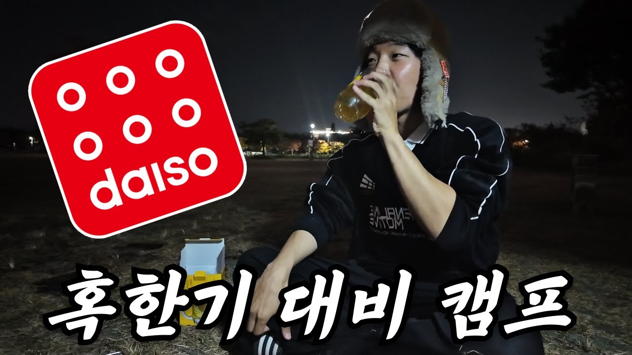 단돈 3만원 다이소 캠핑용품으로 혹한기 대비 브이로그
