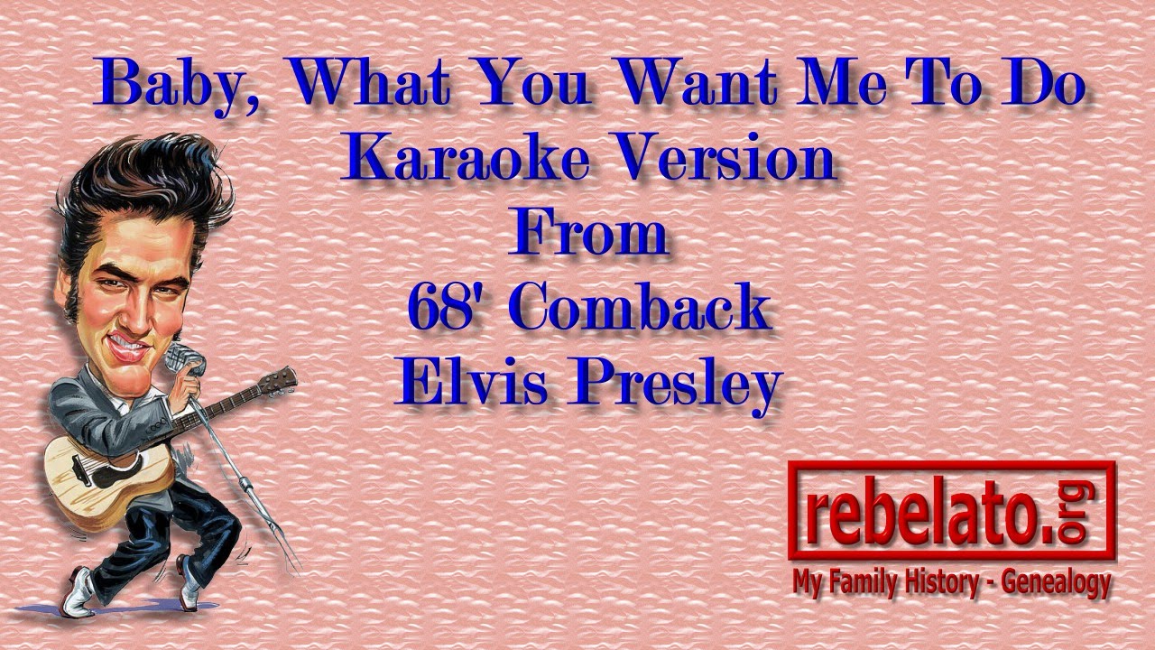 Baby, What You Want Me To Do - Elvis Presley - Online Karaoke Version