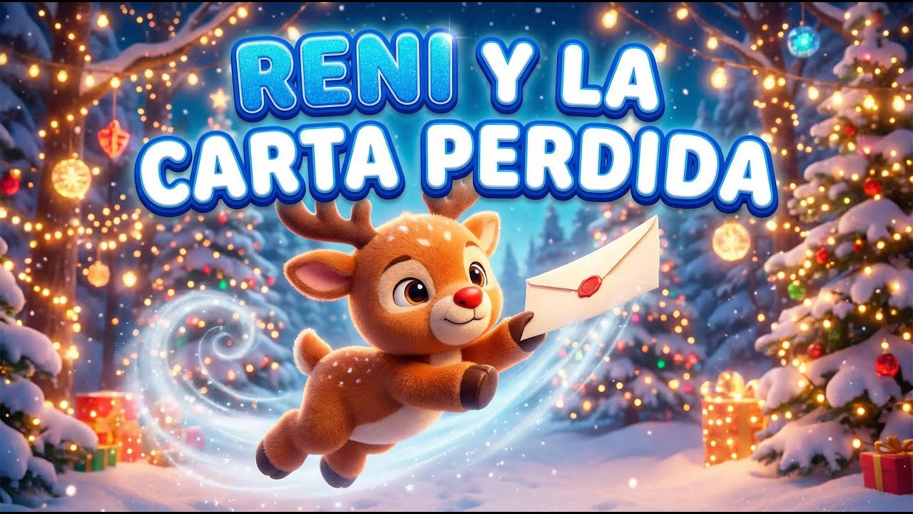 El reno Reni y la carta a Papa Noel perdida 💌❄️ | Cuento de Navidad para niños de 3 a 9 años