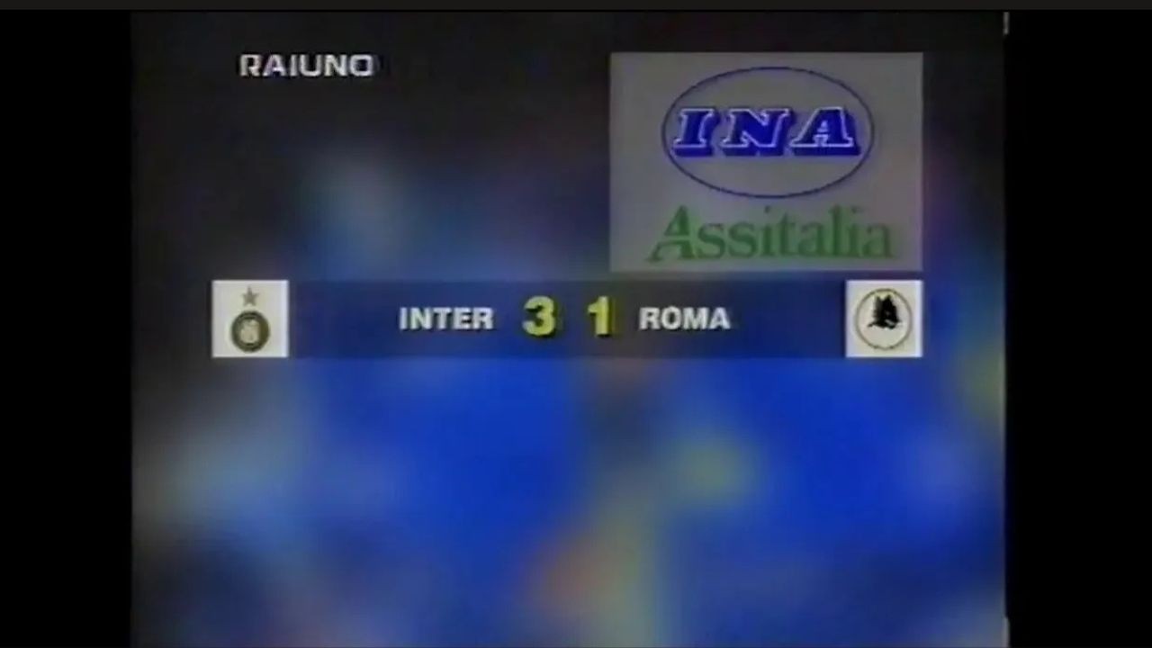 1996-97 (15^ - 05-01-1997) INTER-Roma 3-1 [Ganz,Djorkaeff,M.Delvecchio,Fresi] 90&deg;Minuto Rai1