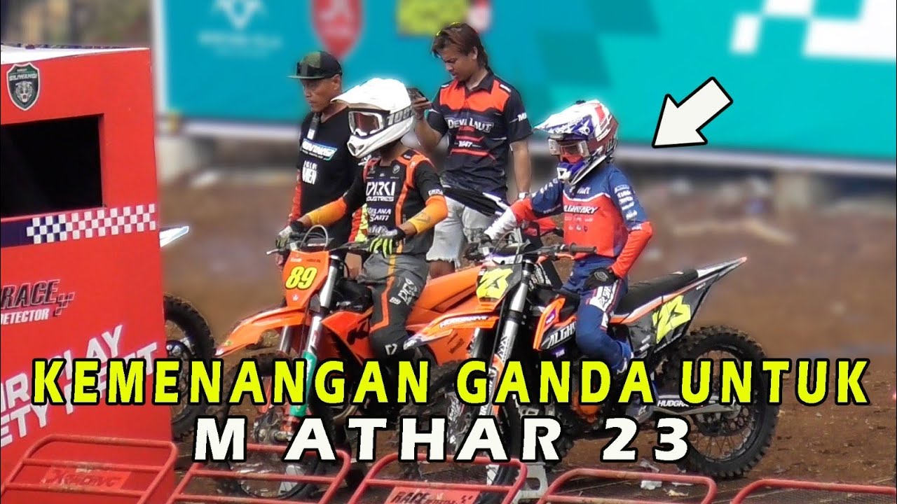 Double Win untuk M ATHAR 23 luar biasa !! Grasstrack Motocross