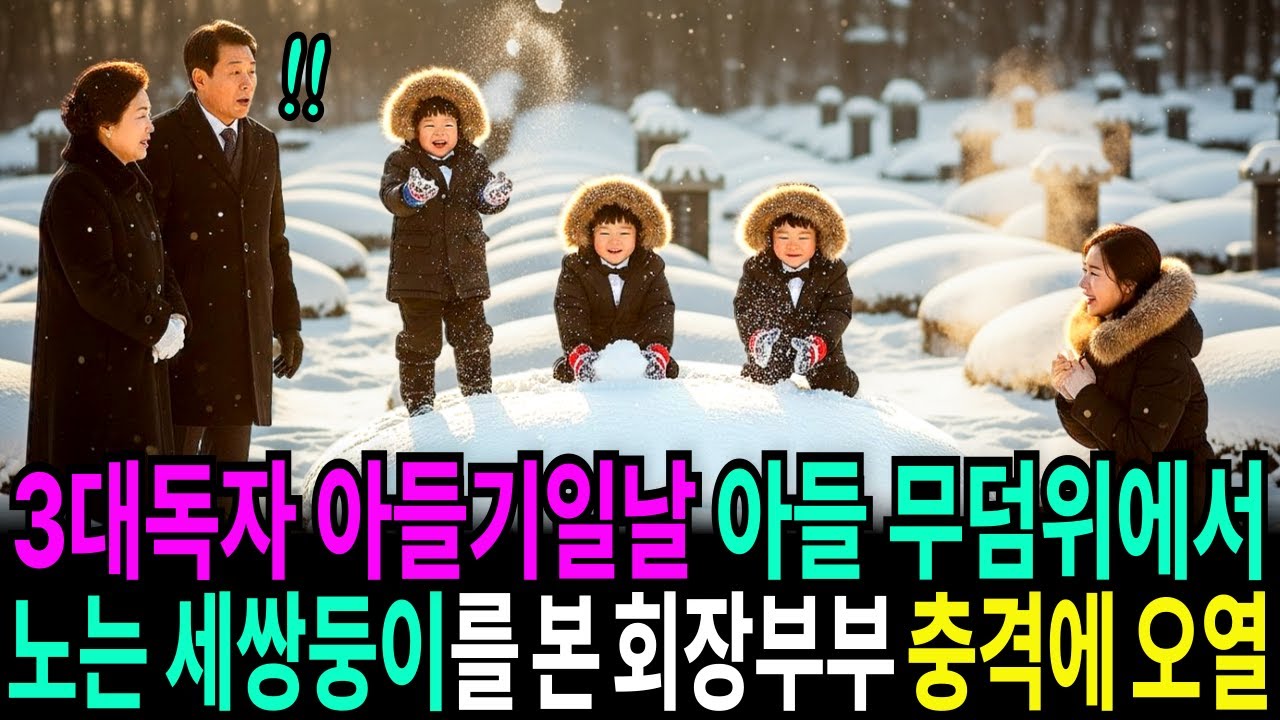 3대독자 아들의 기일날 묘지를 찾은 재벌회장부부 무덤위에서 놀고 있는 세쌍둥이를 본 순간 충격에 오열하는데..