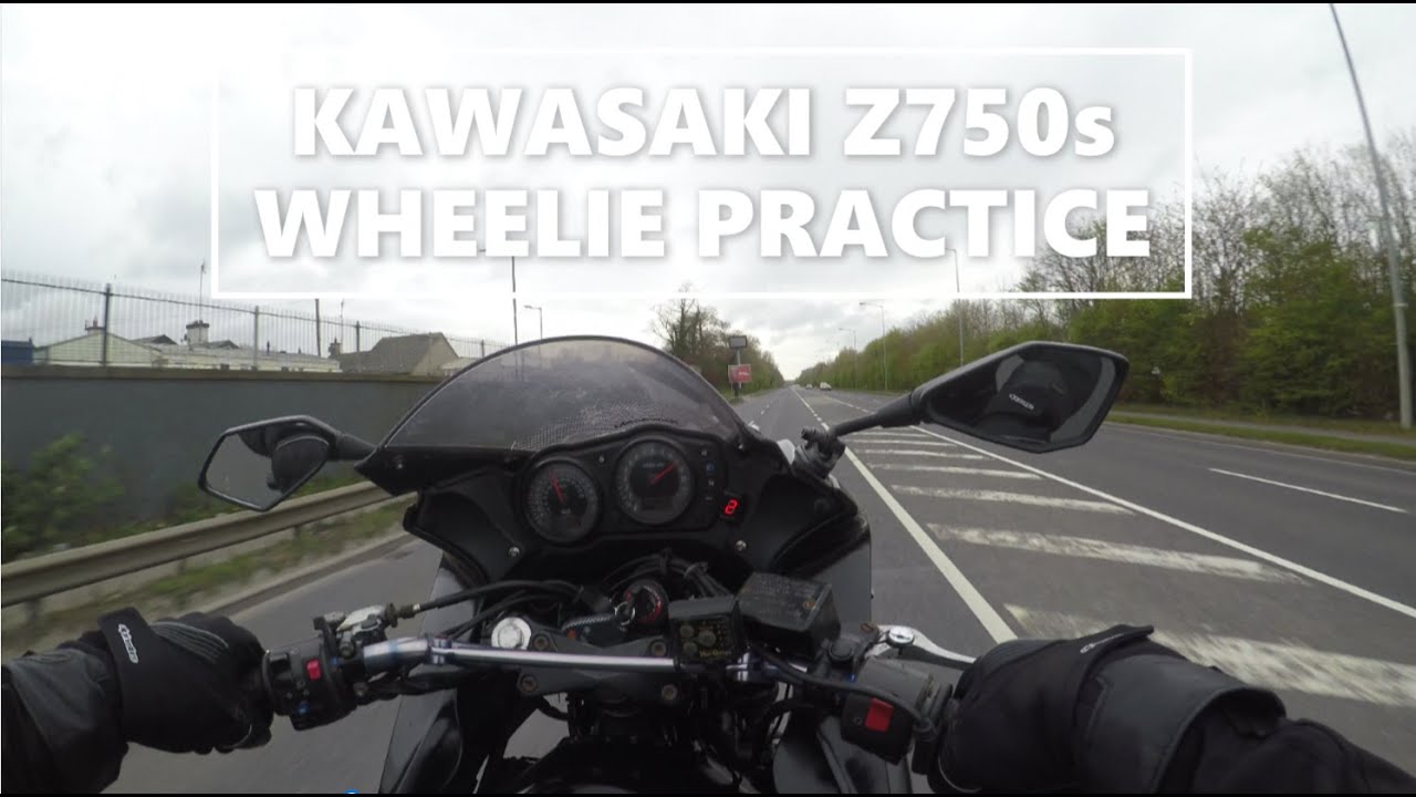 KAWASAKI Z750S WHEELIE PRACTICE