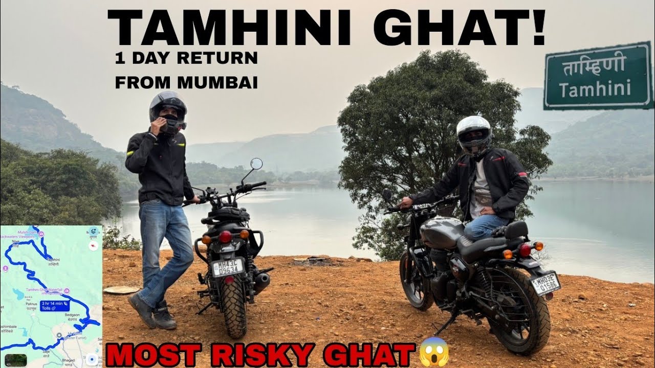 Tamhini Ghat Pune 1 Day Trip Mumbai Most Risky Ghat Bach Gaye #royalenfield #dji #hunter350 #travel