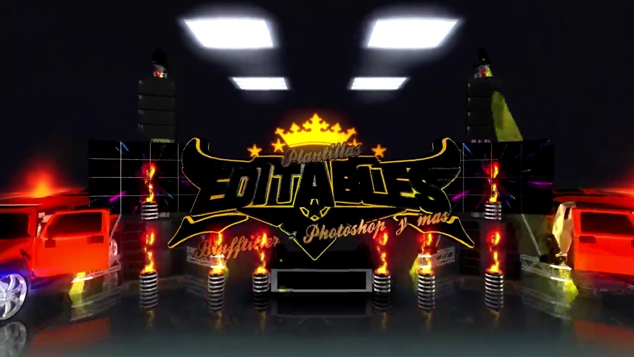 aporte Plantilla editable blufftitler, hummers ,  logos sonideros , logos 3d