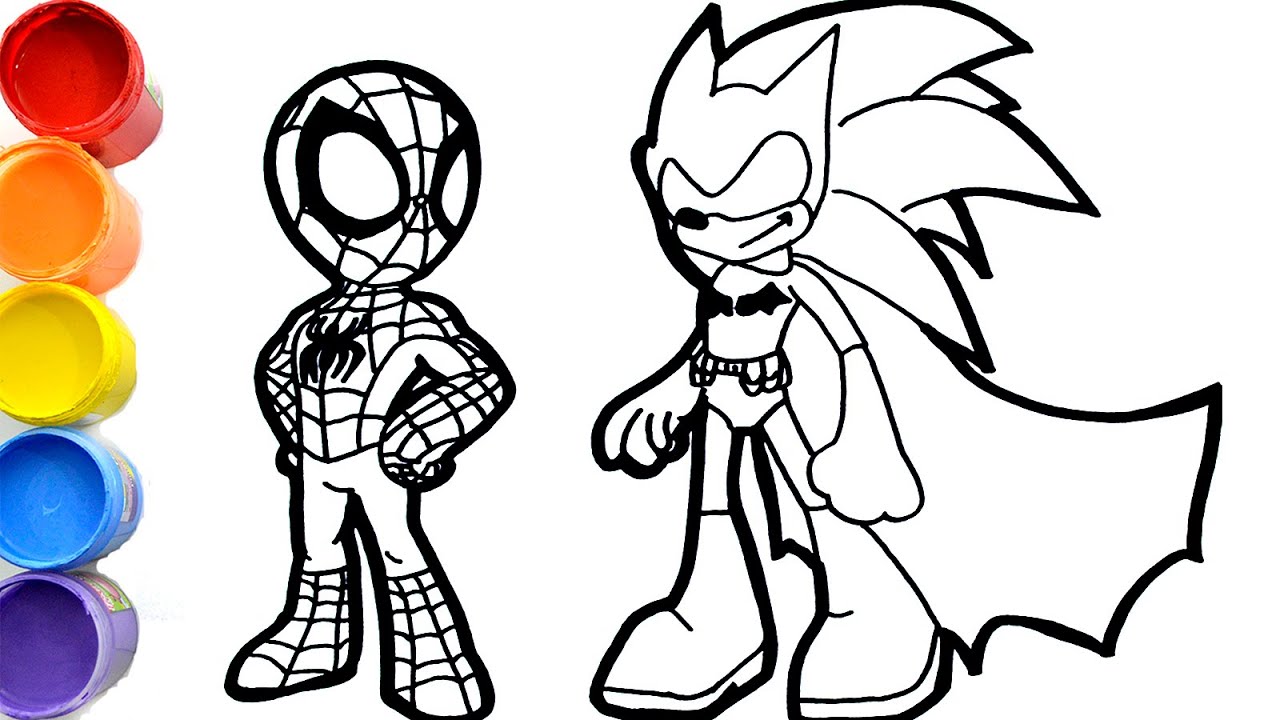 🔴🔴Drawings of the Marvel's SPIDEY and His Amazing Friends Vs SONIC THE BATMAN | SONIC & Spider-Man