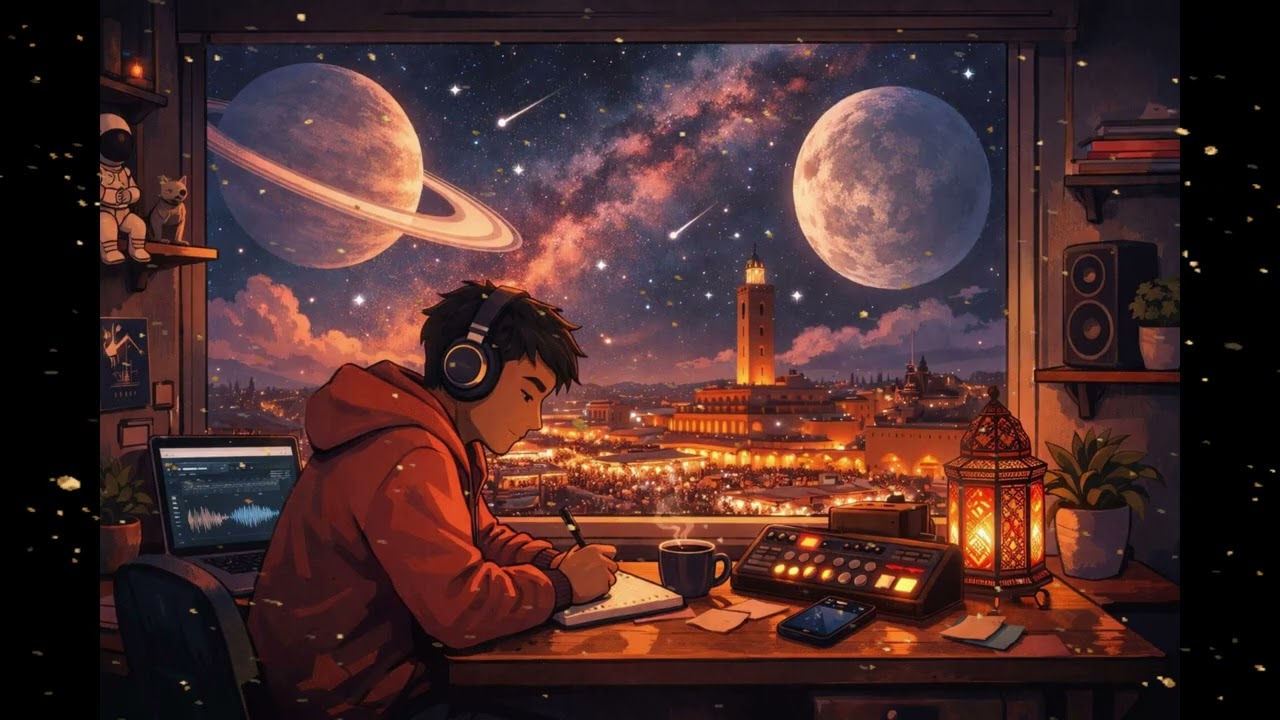 🚀 Lofi Space Beats to Study  Relax 🌙 Moroccan Music Gnawa Chill  Deep Focus Music (2 Hours)