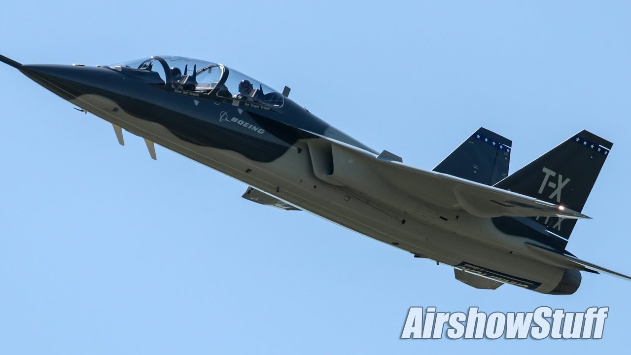 Rare Catch! Boeing/Saab T-X Prototype Flybys - St Louis Airshow 2019