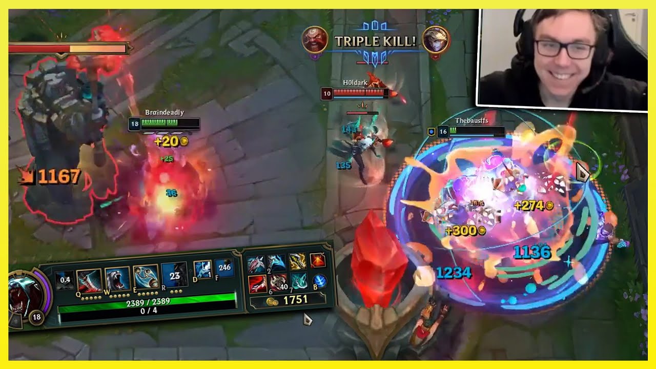 1200 Dmg to Towers, BOMBA Baus - LOL Moments #41 [Drapnak]