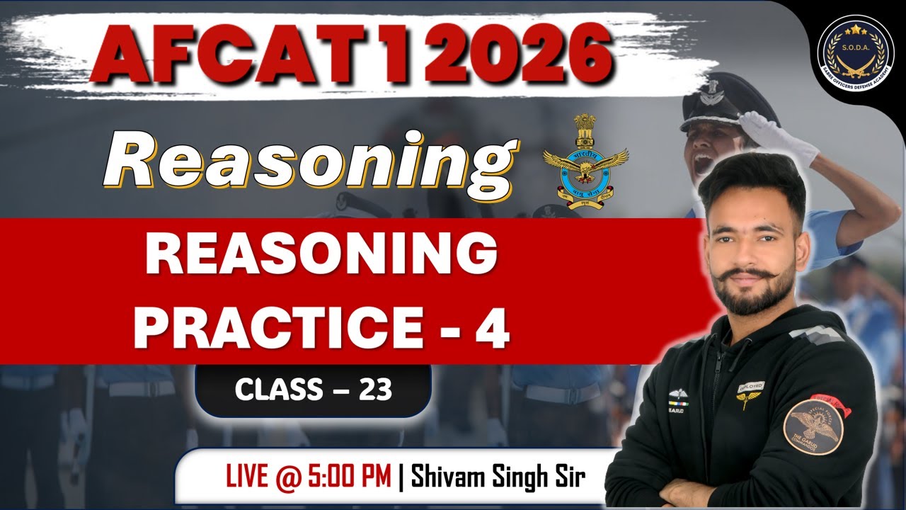 Reasoning Practice | Part 4 | AFCAT 2026 Reasoning | Namansh AFCAT Batch | Most Repeated Questions