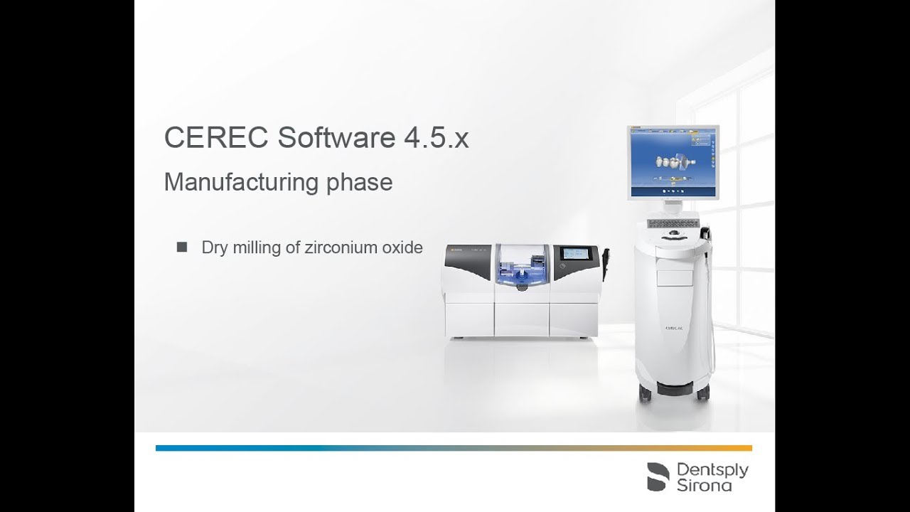 CEREC SW 4.5.x Dry milling of zirconium oxide