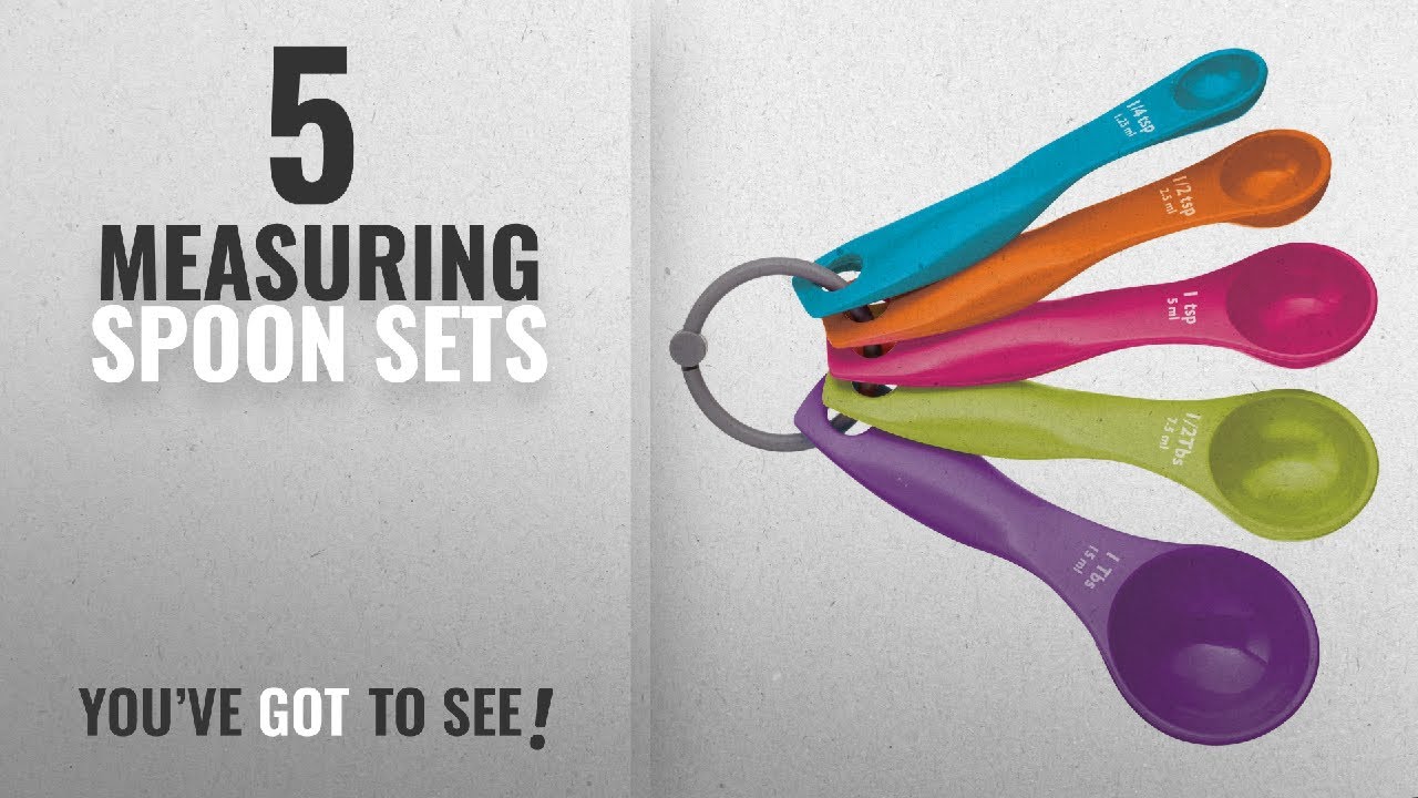 Top 10 Measuring Spoon Sets [2018]: KitchenCraft Colourworks 5 Piece Measuring Spoon Set
