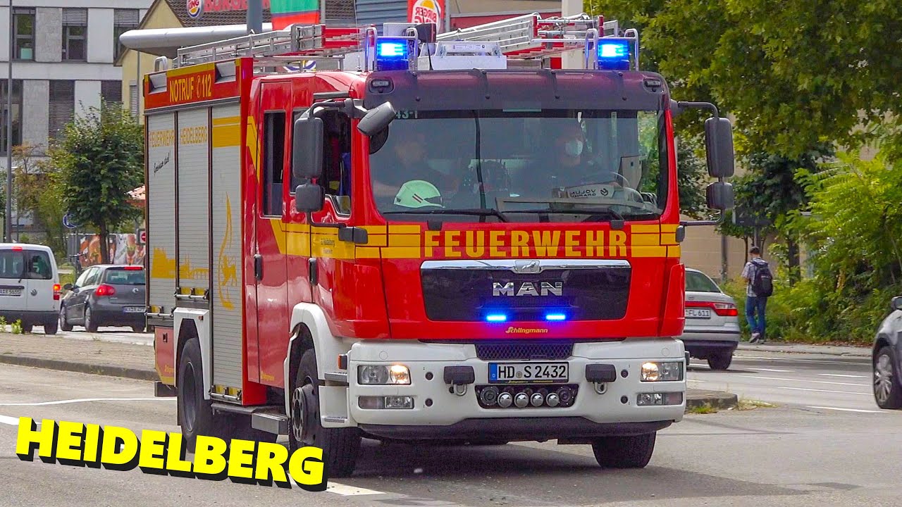 [EINSÄTZE IN HEIDELBERG] Alarmfahrten Feuerwehr Heidelberg & Rettungsdienst mit Blaulicht + Horn