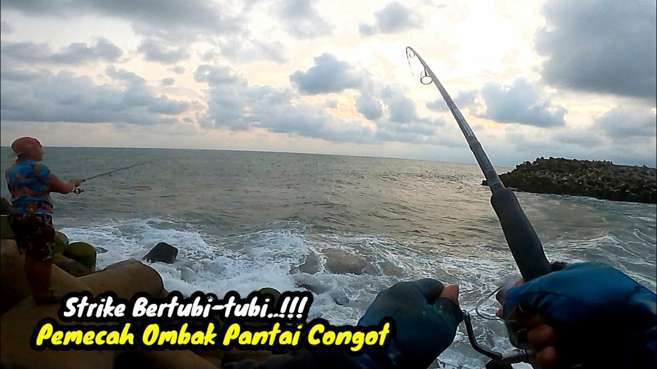 Menyenangkan Sekali..‼️‼️Pesta Strike Jelang Senja.. 💥‼️‼️Pemecah Ombak Pantai Congot Yogyakarta.