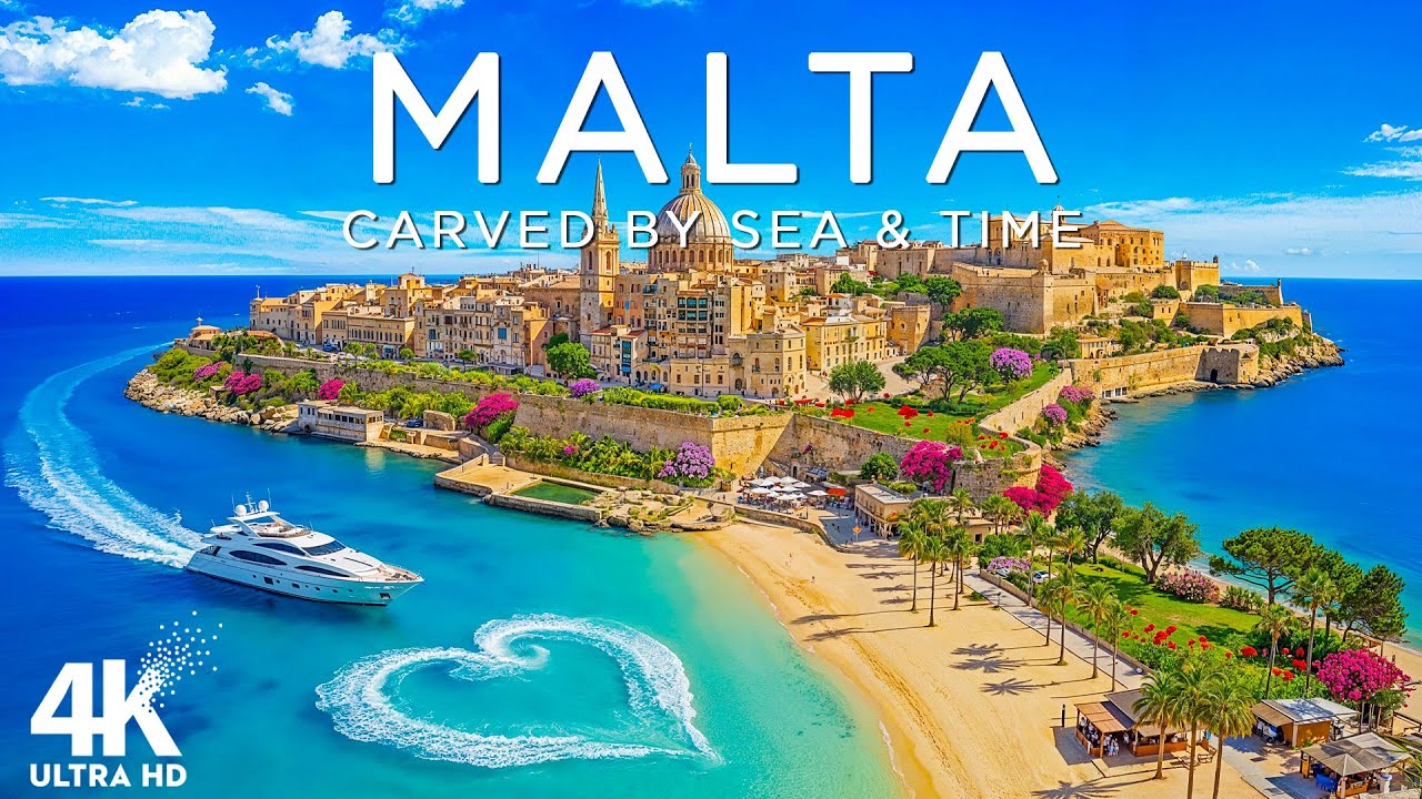 Carved by Time — Malta 4K Drone Footage | Ancient Stone Cities & Mediterranean Blue