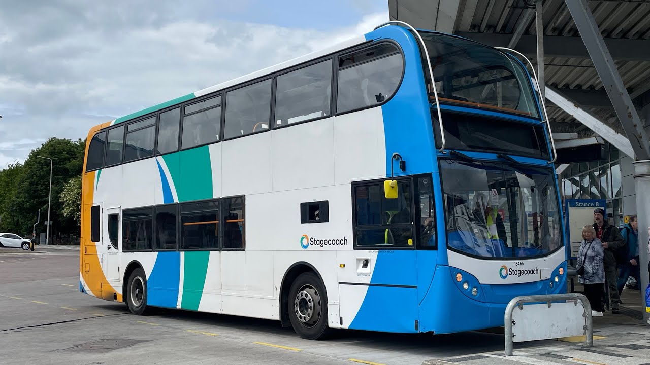 *2500+ RPMs* Stagecoach in fife Scania N230UD Enviro 400 15465 (AE09 GYP) Service:43