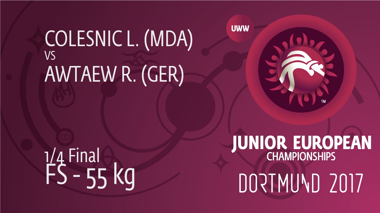 1/4 FS - 55 kg: L. COLESNIC (MDA) df. R. AWTAEW (GER) by TF, 11-0