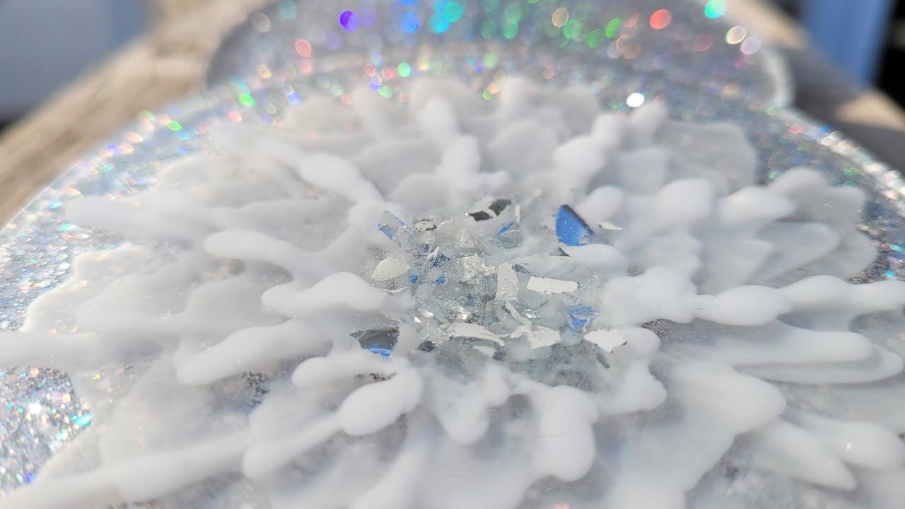 Custom Silver flower resin coasters   Video #136