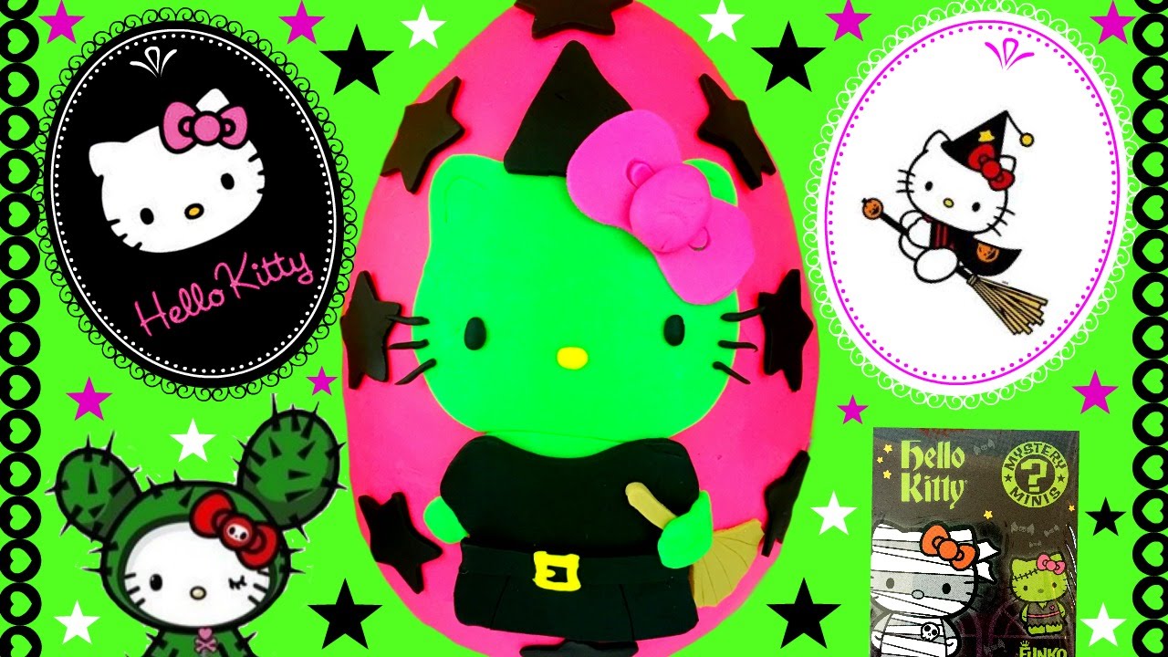 HELLO KITTY Mystery Mini Play-Doh Egg! Halloween Witch!