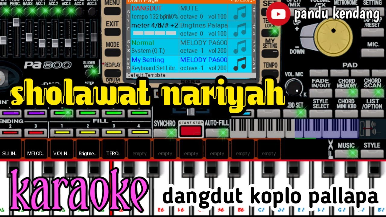 sholawat nariyah (karaoke) - dangdut - koplo - pallapa