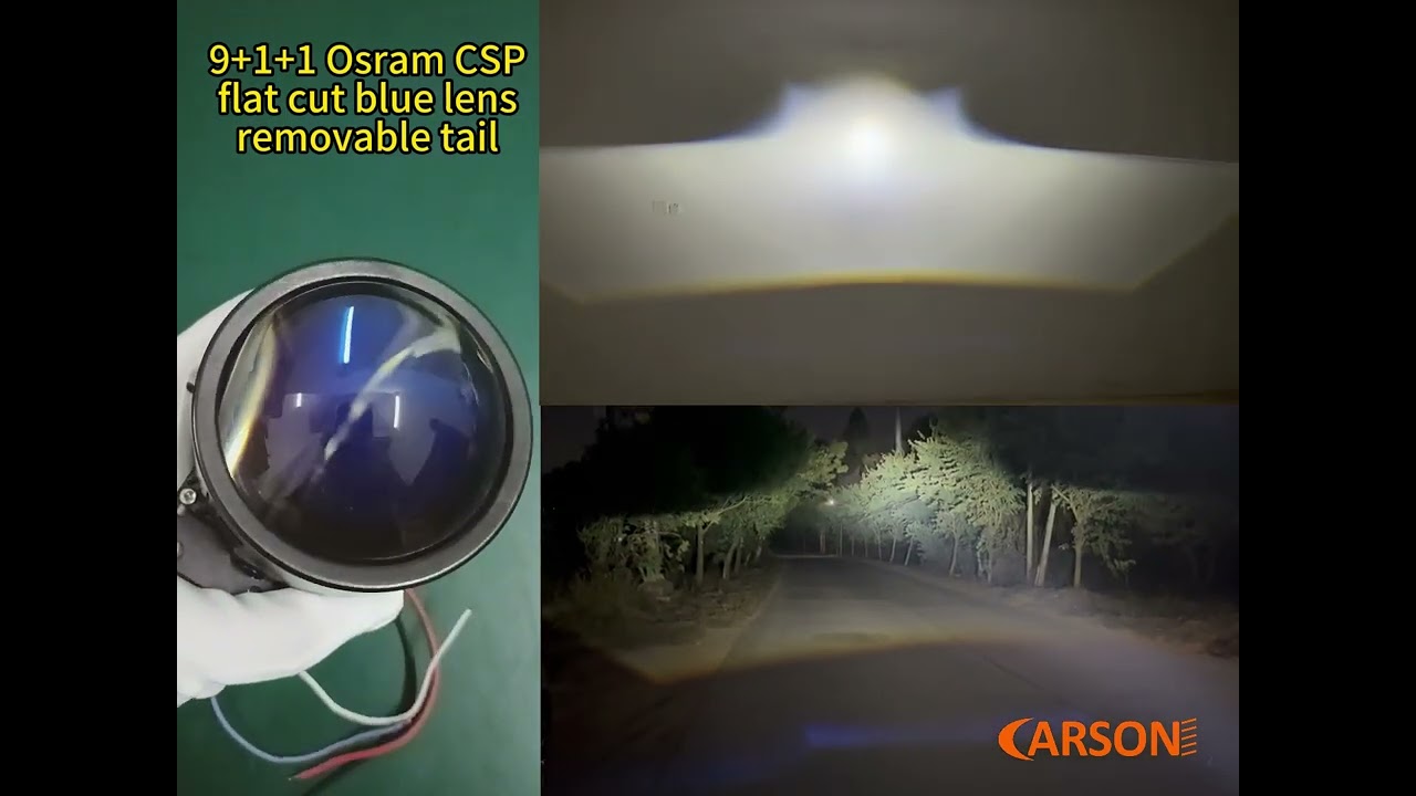 👋9+1+1 OSRAM LED chips, flat cut with blue film, 70W low beam, 80W high beam, brighter than laser!