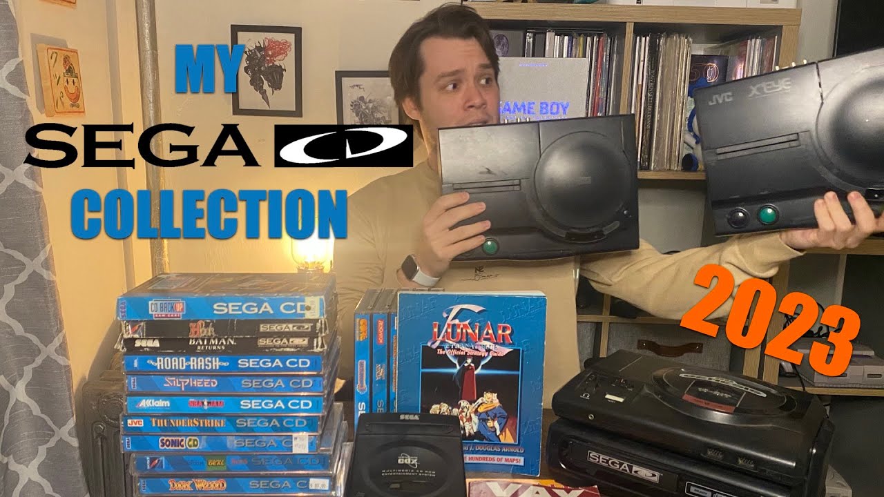 МОЯ КОЛЛЕКЦИЯ SEGA CD В 2023 ГОДУ! (Консоли, руководства по стратегии и видеоигры)