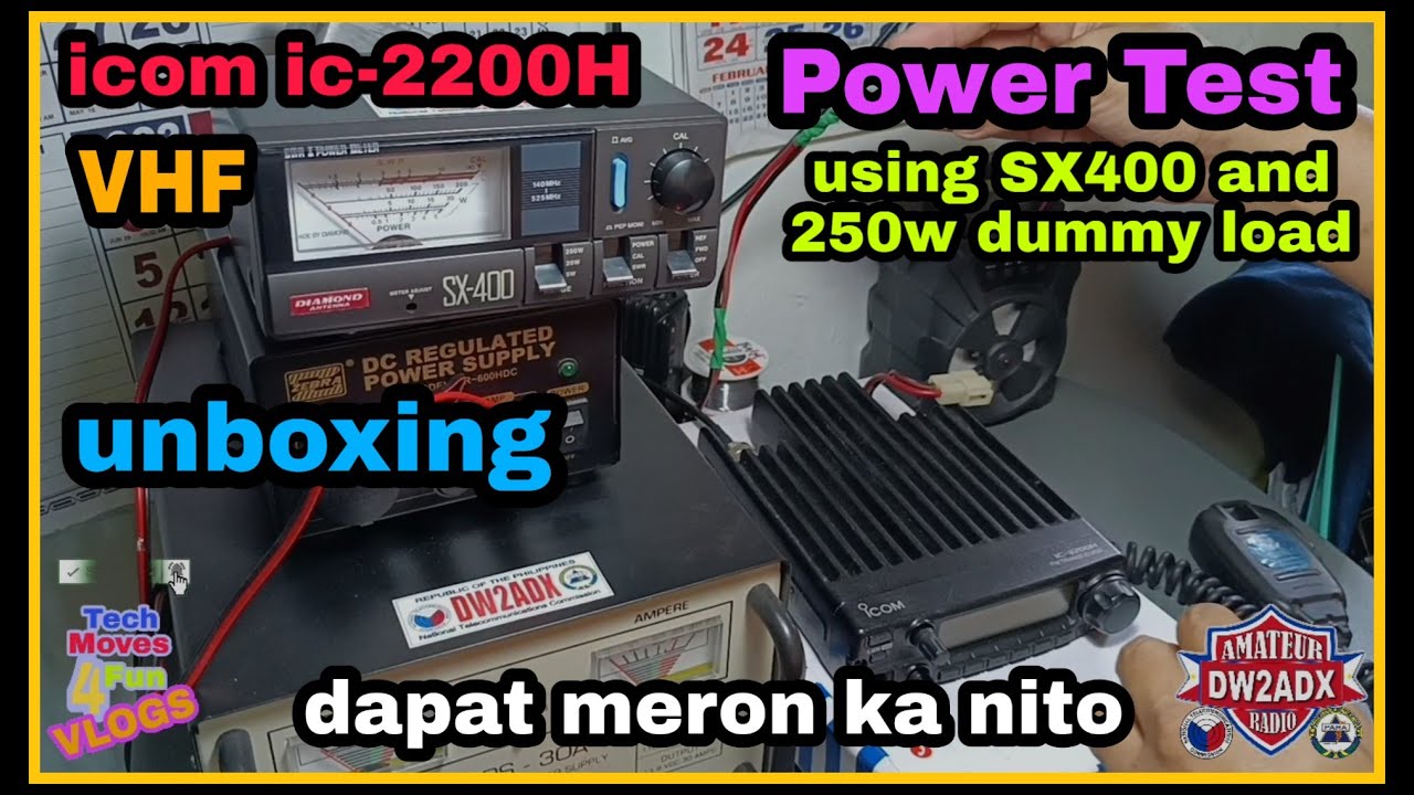 icom ic-2200H | VHF | Power Test | using SX400 and 250W Dummy Load | unboxing