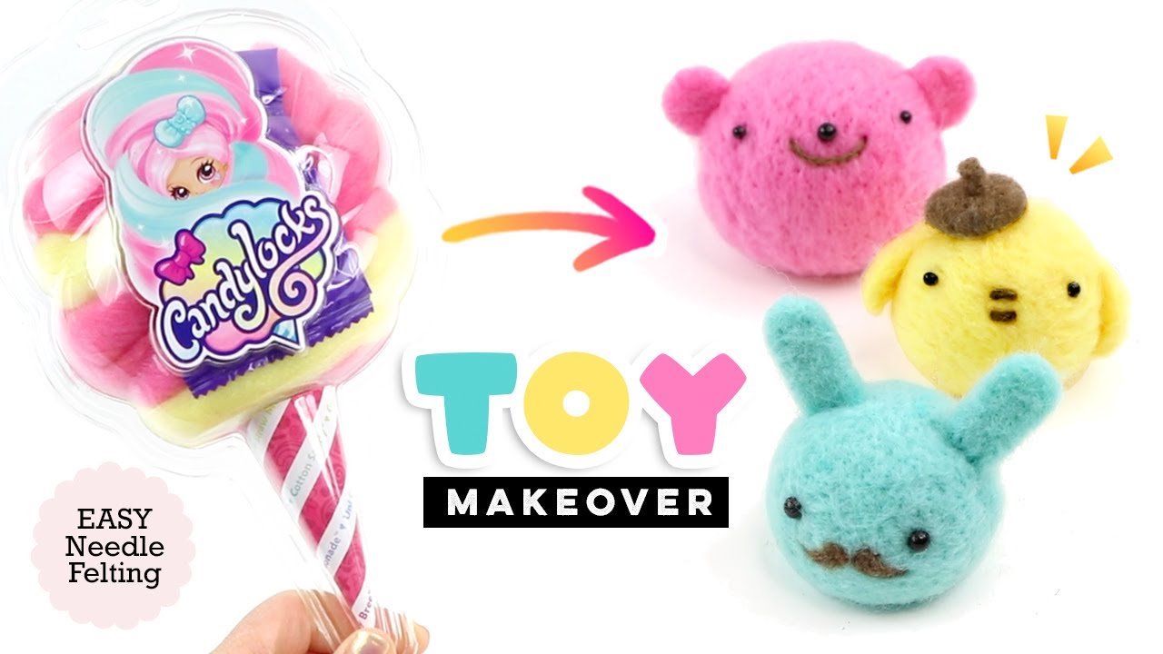 Turning a Candylocks doll into needlefelt DIYs! #diy #toy