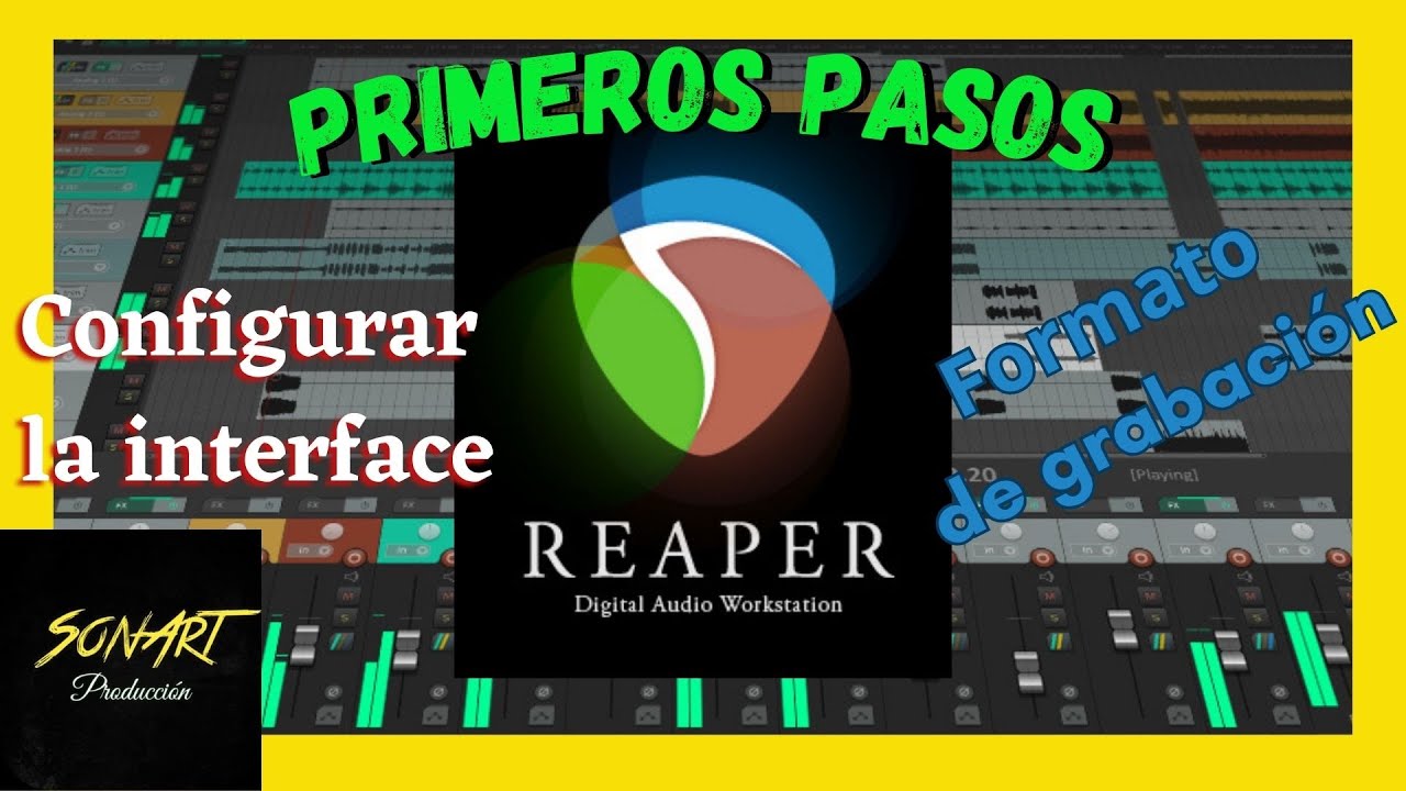 Reaper primeros pasos, Como configurar  la interface, formato de grabación