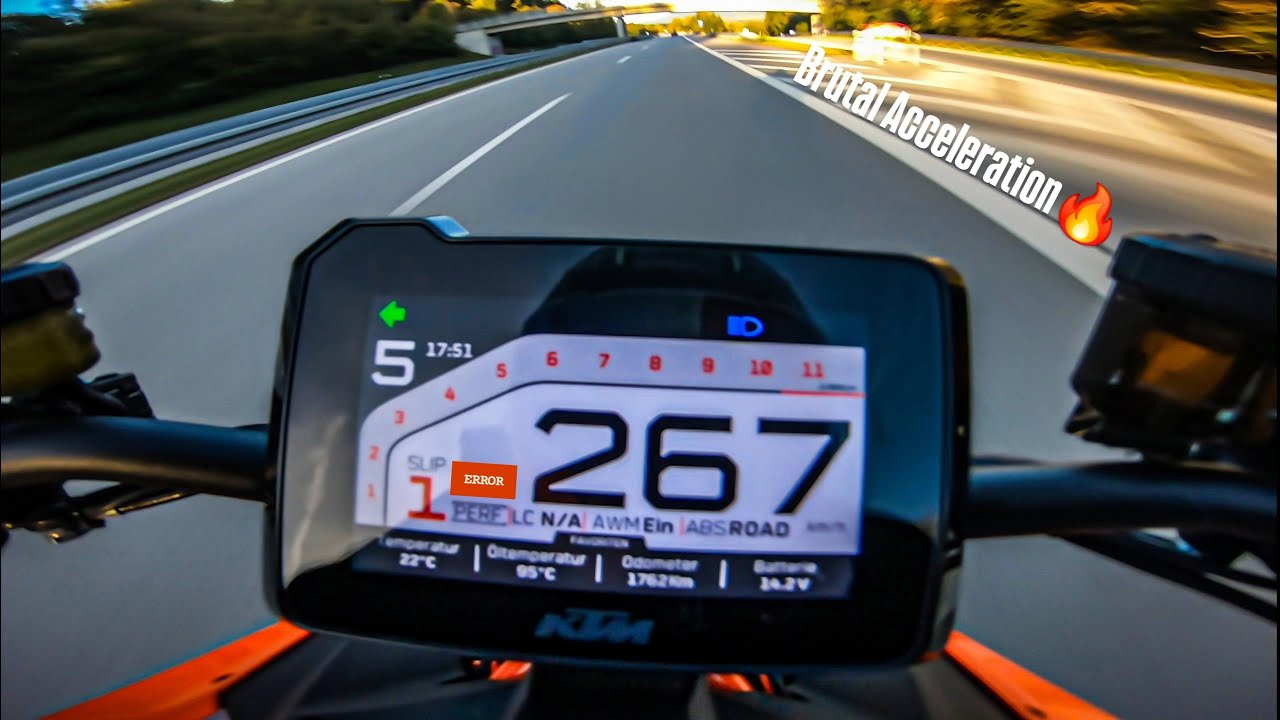 KTM SUPERDUKE 1290 Launch Control + Top Speed VMAX Wheelies
