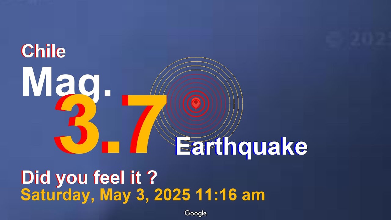 South Atlantic Ocean, Chile Earthquake today