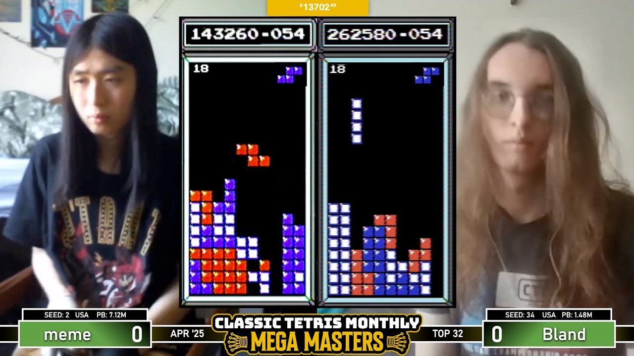 HOLD YOUR NERVES! Meme, Bland, Neko, Andy | Top 32 | Classic Tetris Monthly MEGA MASTERS 2025