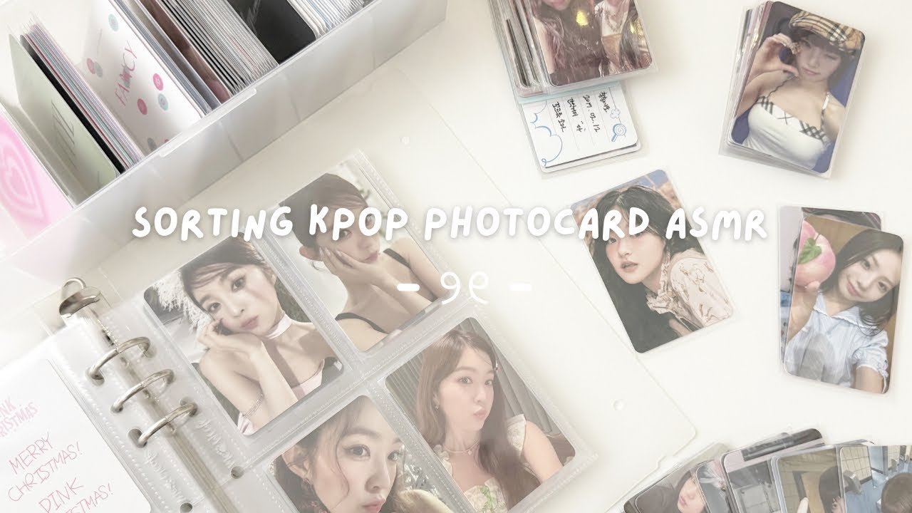 sorting kpop photocards #6 | asmr (redvelvet, kiss of life, itzy, + more)