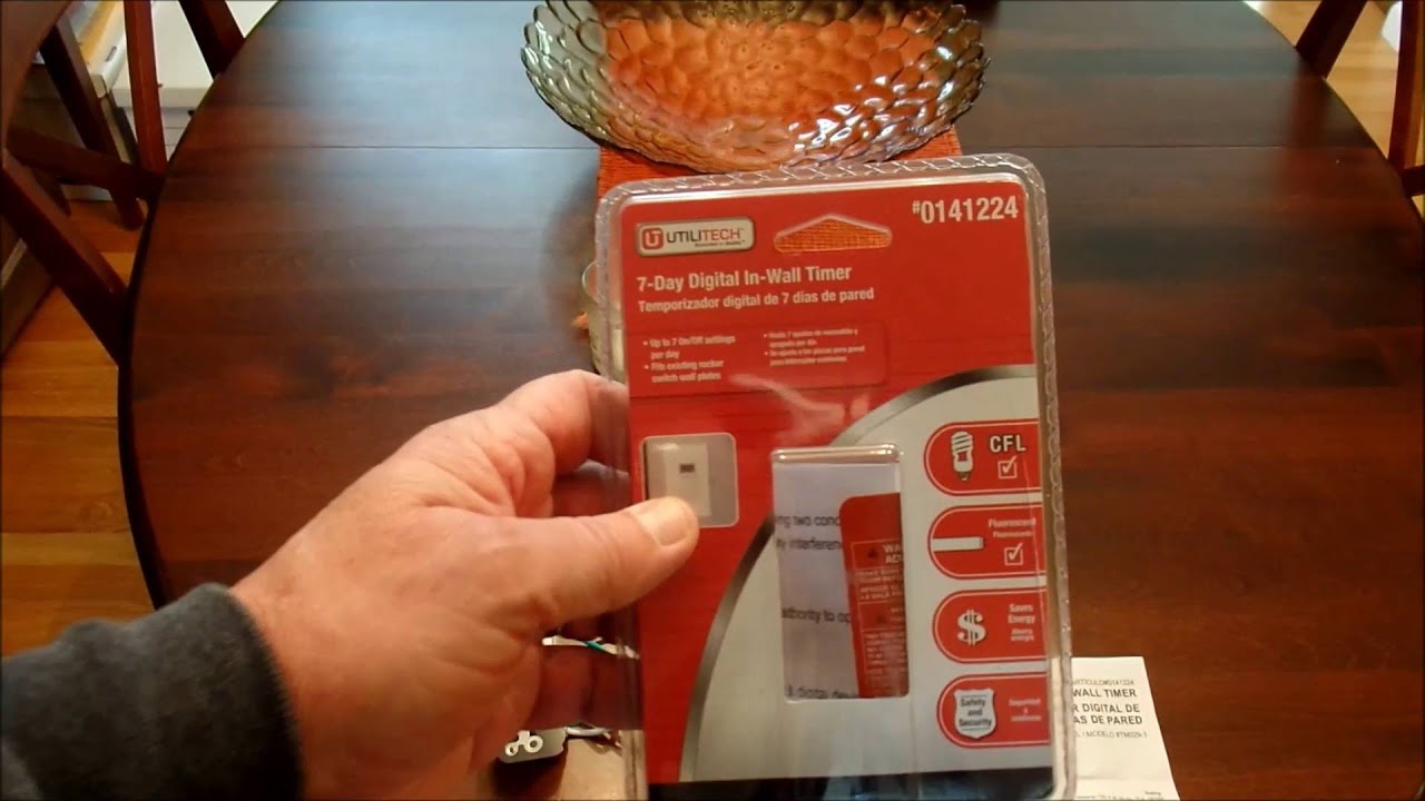 Utilitech 7 Day Digital In Wall Timer Part 1of 2