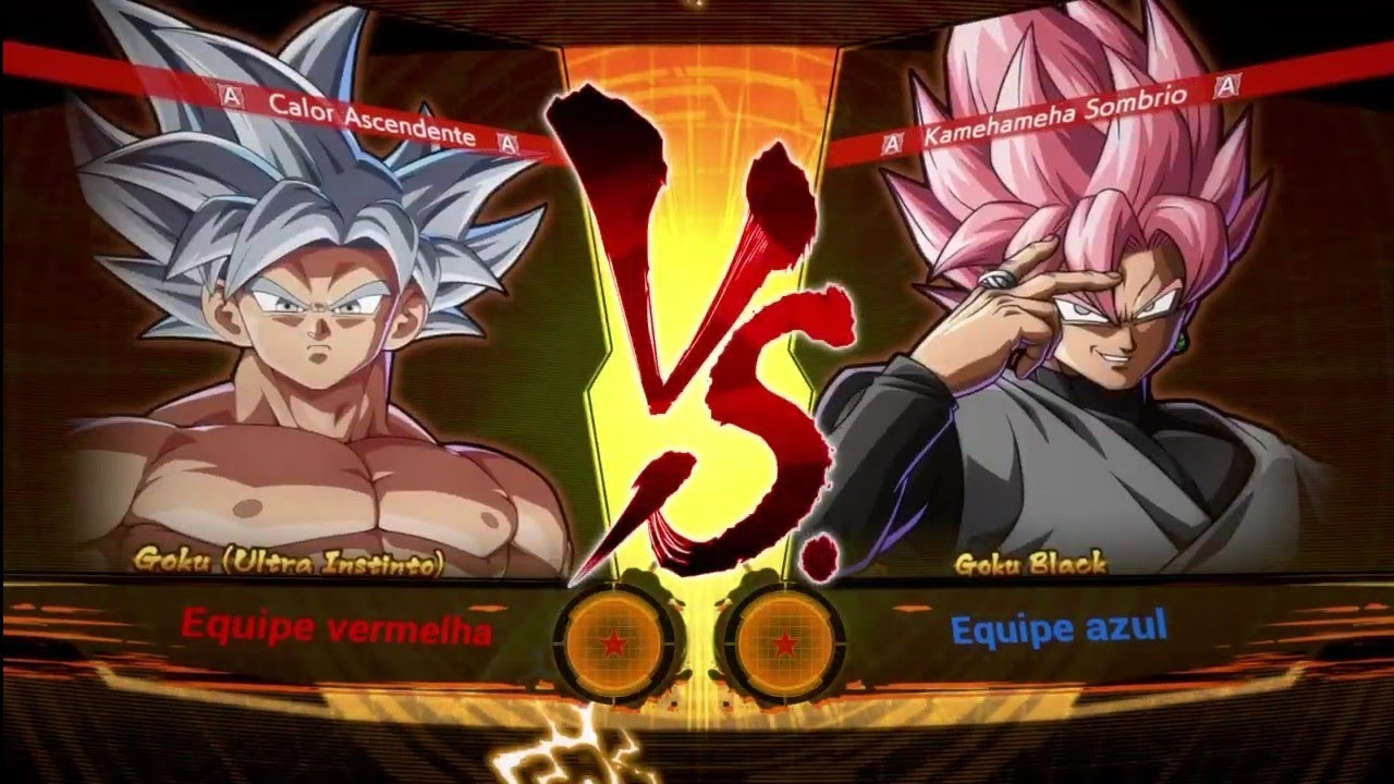 Dragon ball Fighterz Goku ultra instinto vs Goku Black