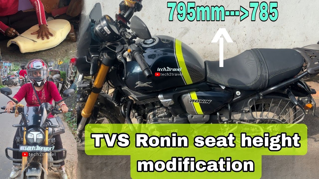 Tvs Ronin seat height modification || Tonin 225 height adjustment || TVS Ronin 225