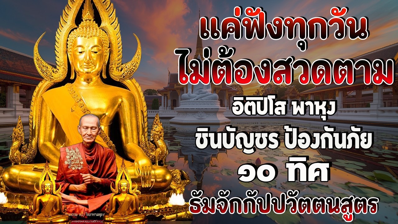 เปิดโชค เปิดทรัพย์ | อิติปิโส พาหุง ชินบัญชร ป้องกันภัย ๑๐ ทิศ มหาเมตตาใหญ่ ธัมจักกัปปวัตตนสูตร 🙏🙏🙏