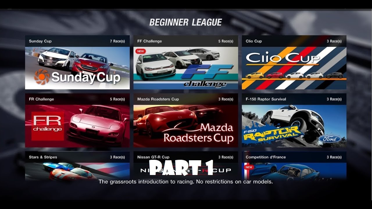 Gran Turismo Sport | All GT Leagues Beginner ( Beginner League Part 1