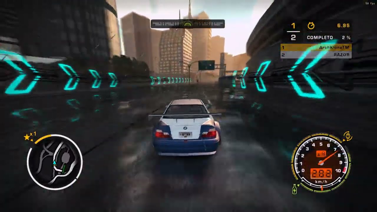 Need for Speed Most Wanted 2005 + SunSet 1.13 Gameplay