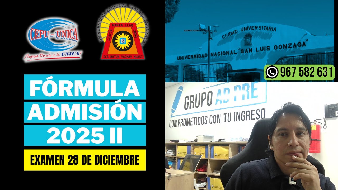 FÓRMULA ADMISIÓN UNICA 2025 II