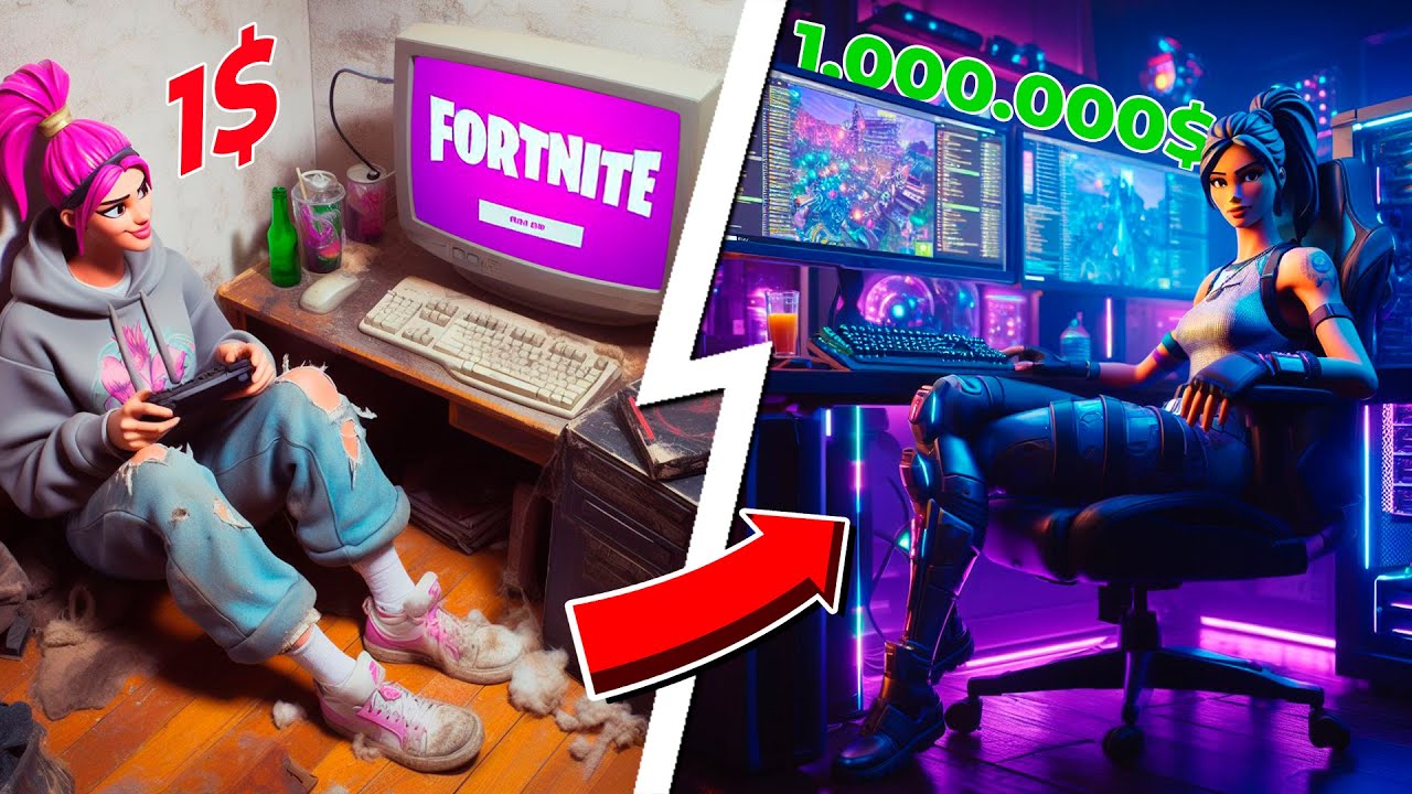 CONSTRUYO mi casa siendo STREAMER en FORTNITE🤯🚀