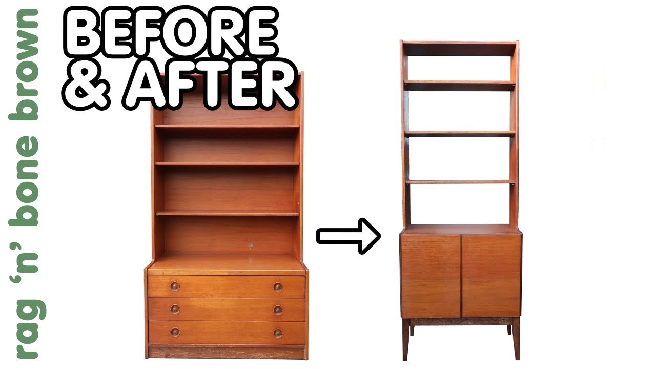 Mid Century Bookcase Cabinet - Extreme Makeover Before & After Part 1 of 2