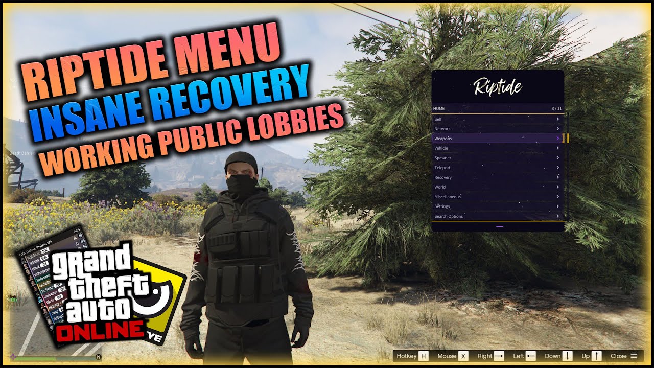 INSANE Riptide Mod Menu Recovery + Fully Working Public Sessions
