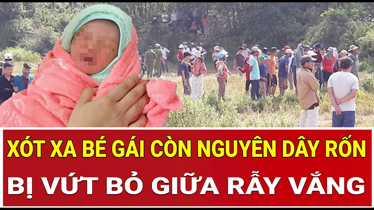 Xót xa cảnh bé gái còn nguyên dây rốn bị vứt bỏ giữa rẫy vắng, toàn thân kiến bu dày đặc