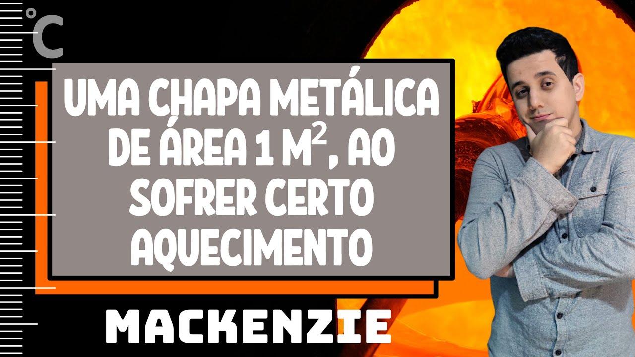 (Mackenzie/SP) Uma chapa metálica de área 1 m², ao sofrer certo aquecimento, dilata de 0,36 mm².