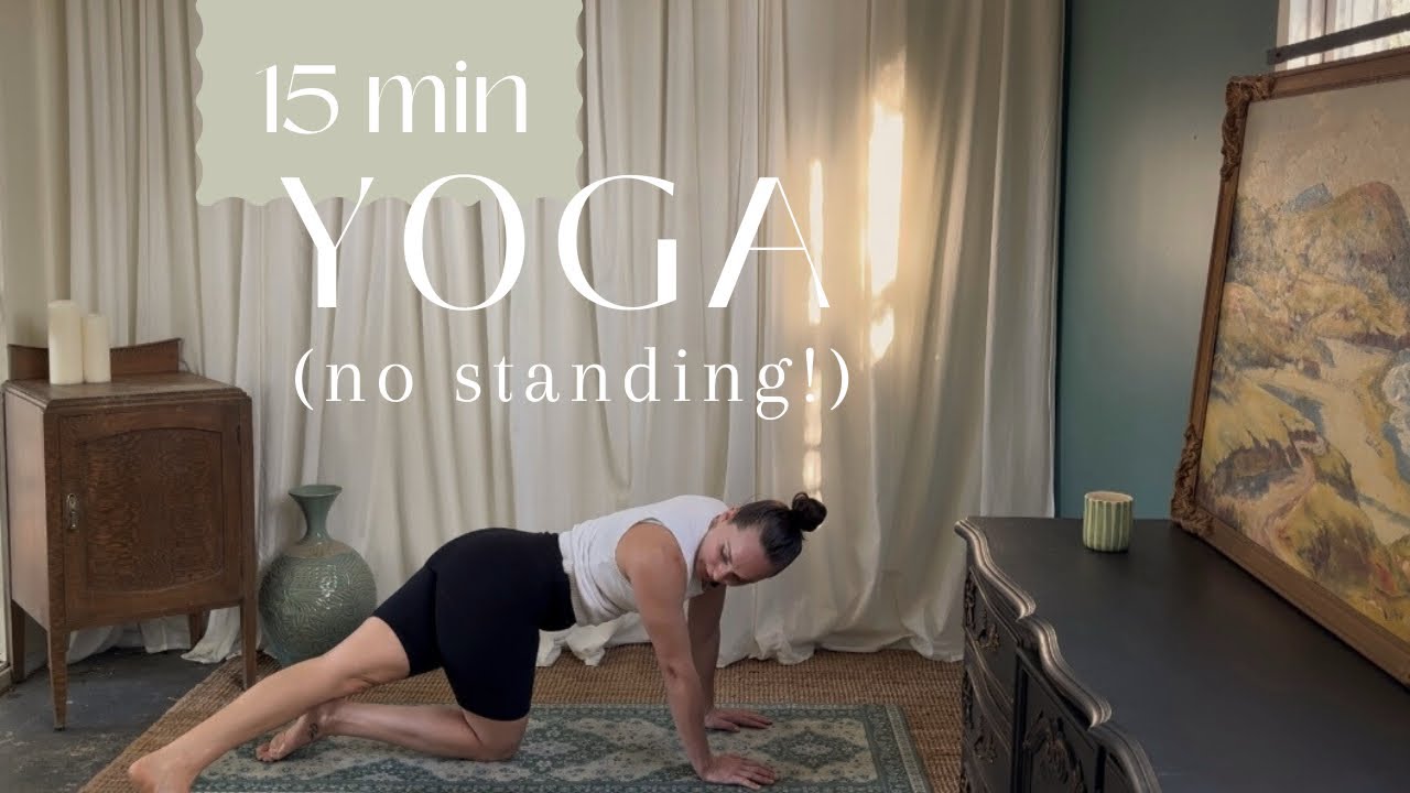15 minute yoga flow | no standing 🧘🏻‍♀️