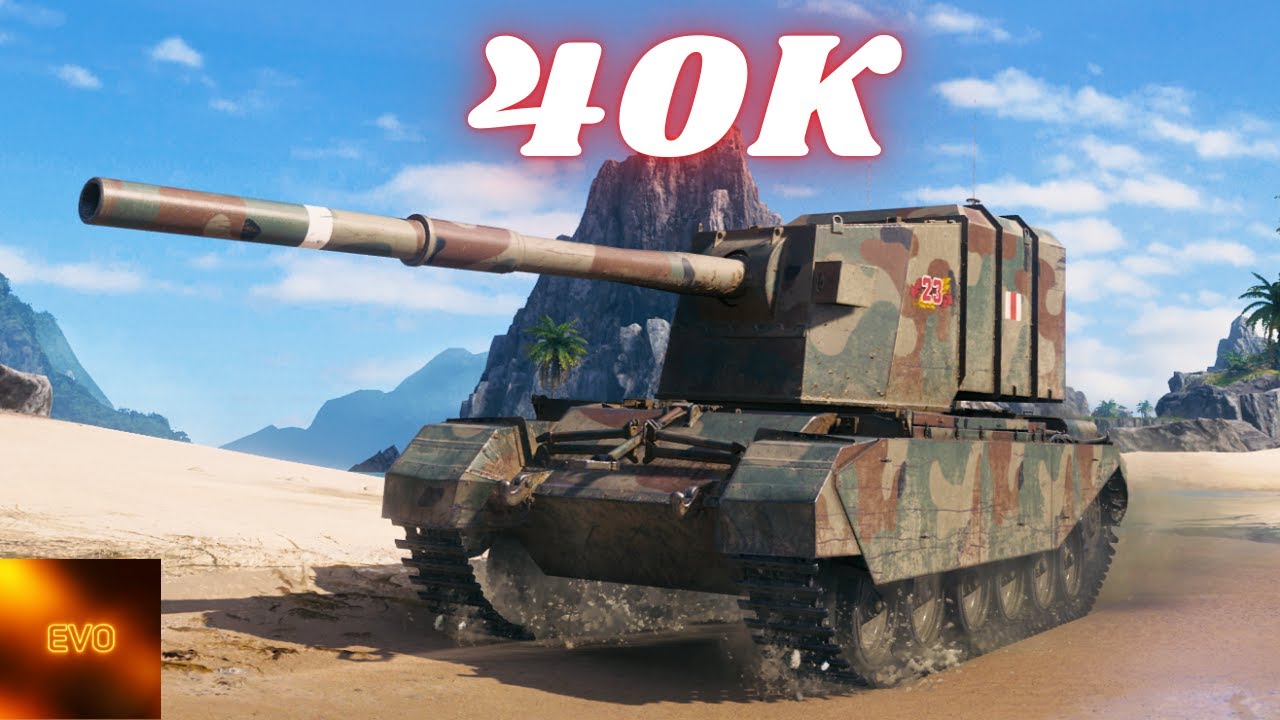 40K Damage with 4x  FV4005 Stage II ( 4x gameplay)  World of Tanks