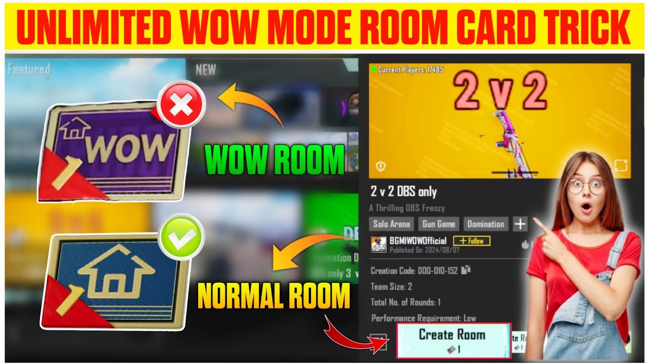 UNLIMITED WOW MODE ROOM CARD TRICK | WOW MODE ROOM KAISE BANAYE