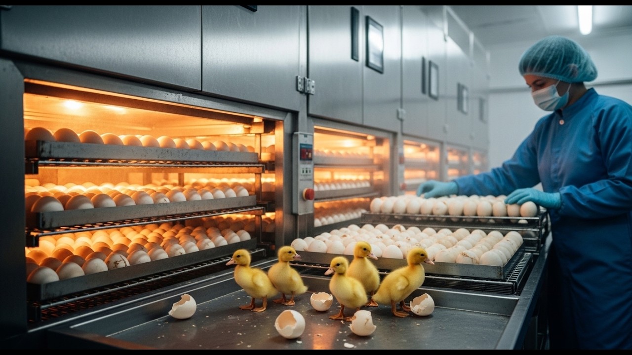 Inside a Mega Duck Hatchery – How Millions of Duck Eggs Become Food #TheFactoryNarrative
